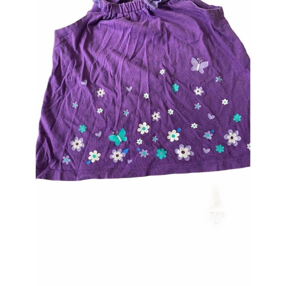 The Childrens Place Toddler Girls Tank Top Purple Size 2T Flower Butterfly Print - Picture 7 of 8